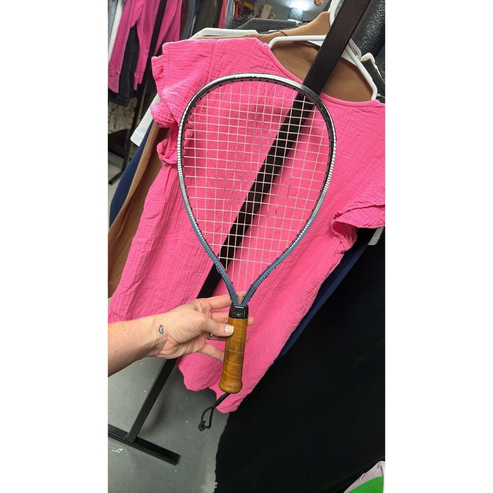 Vintage Ektelon Quantus Graphite Racquetball Racket with Leather Grip